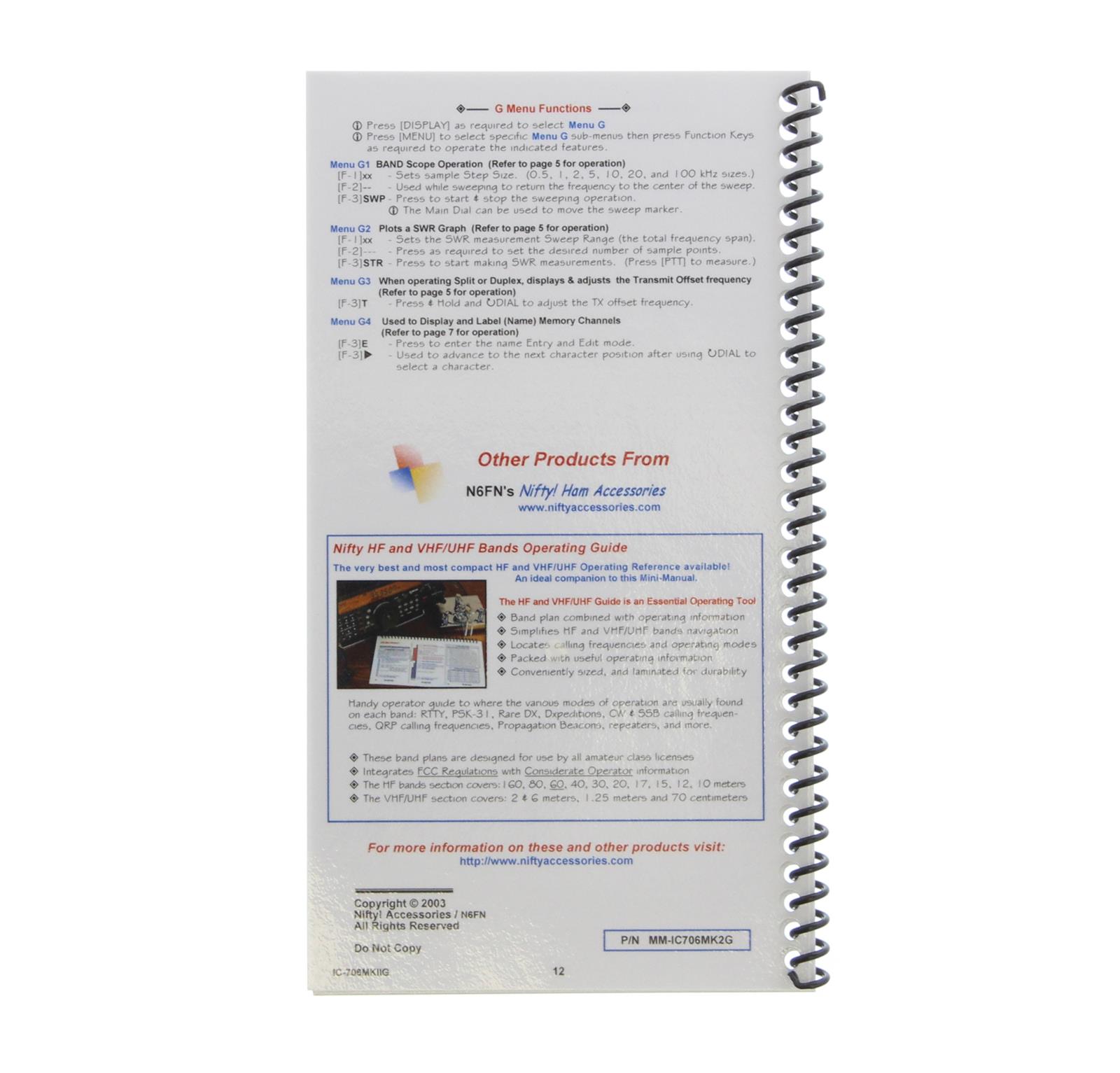 Nifty Accessories Mm-ic706mk2g Nifty Accessories Reference Guides 