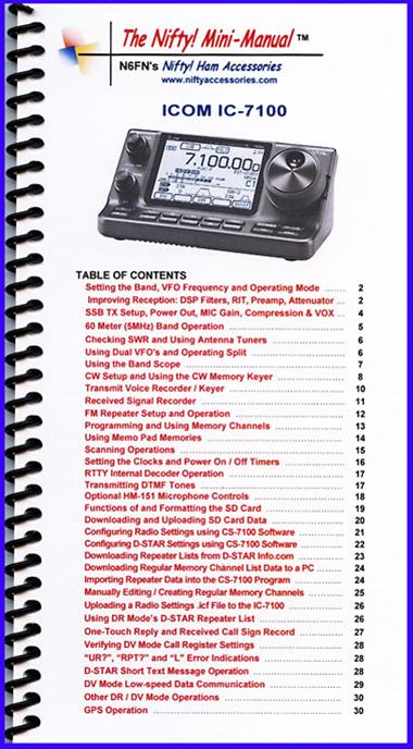 Nifty Accessories MM-IC7100 Nifty Accessories Reference Guides