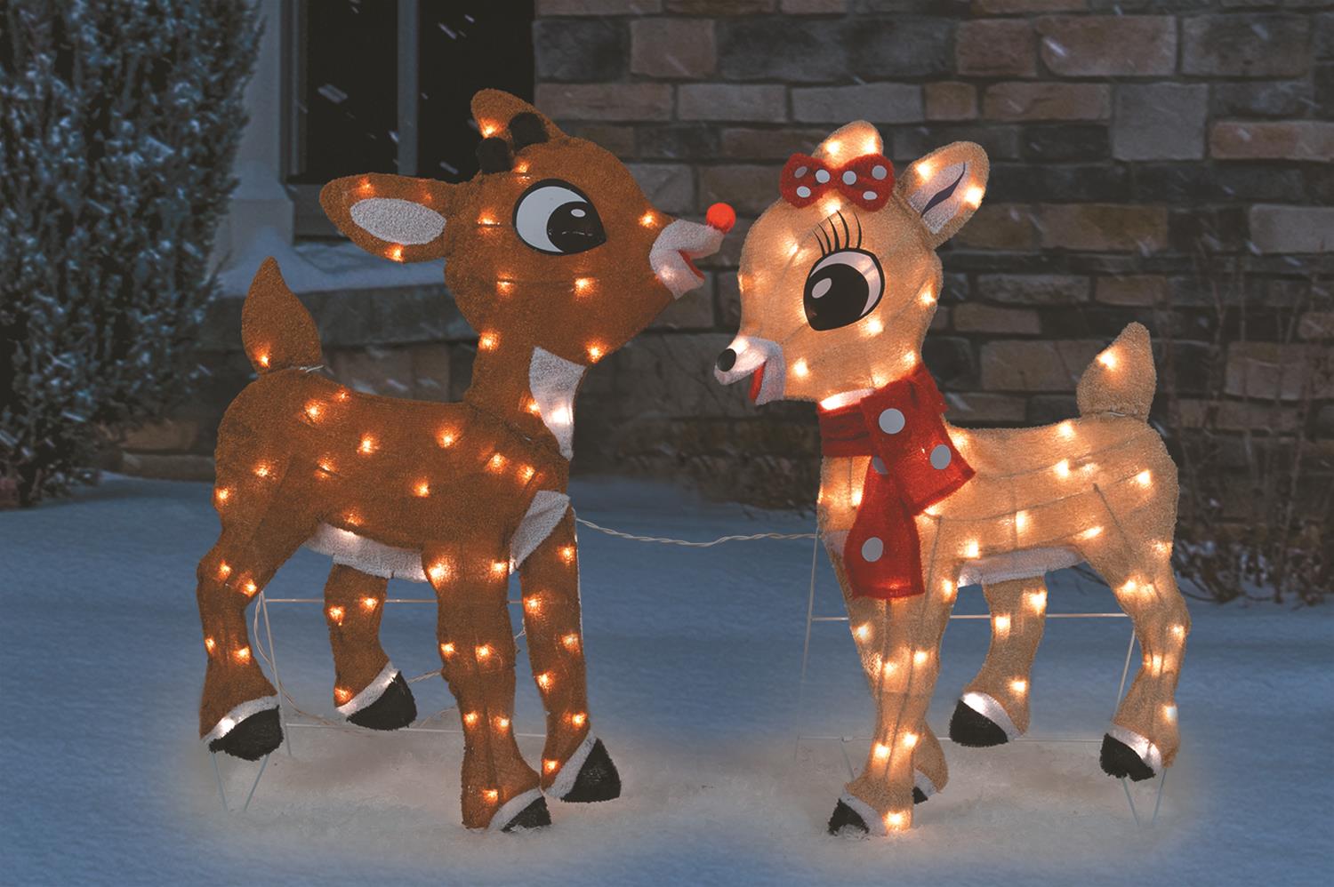 Creating Magic: Rudolph and Clarice Outdoor Christmas Decorations