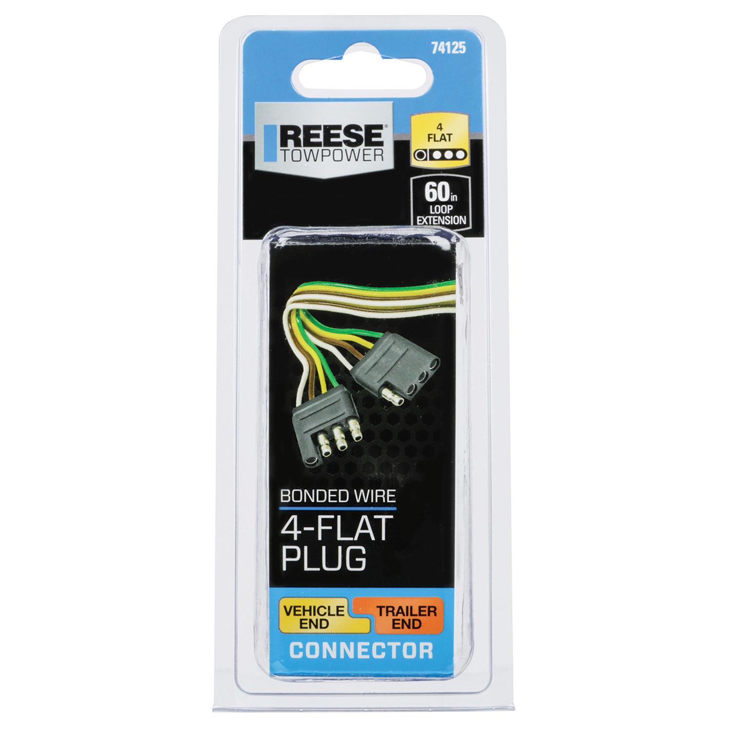 Reese Trailer Plug Adapter 4-Flat Plug Loop