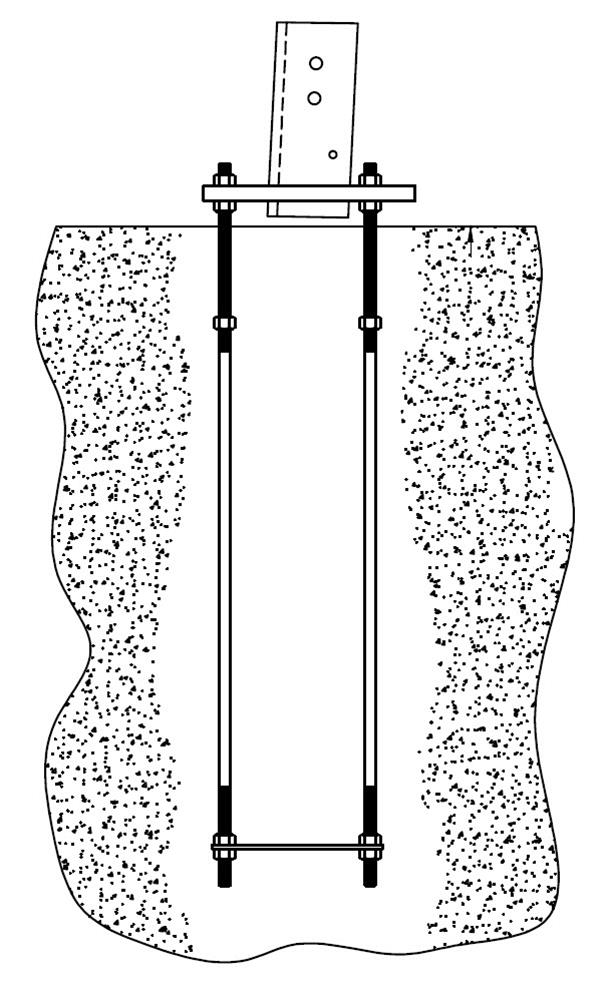 Anchor Base Sample ROHN RAL02 ROHN RAL Series Tower Base Anchors | DX Engineering