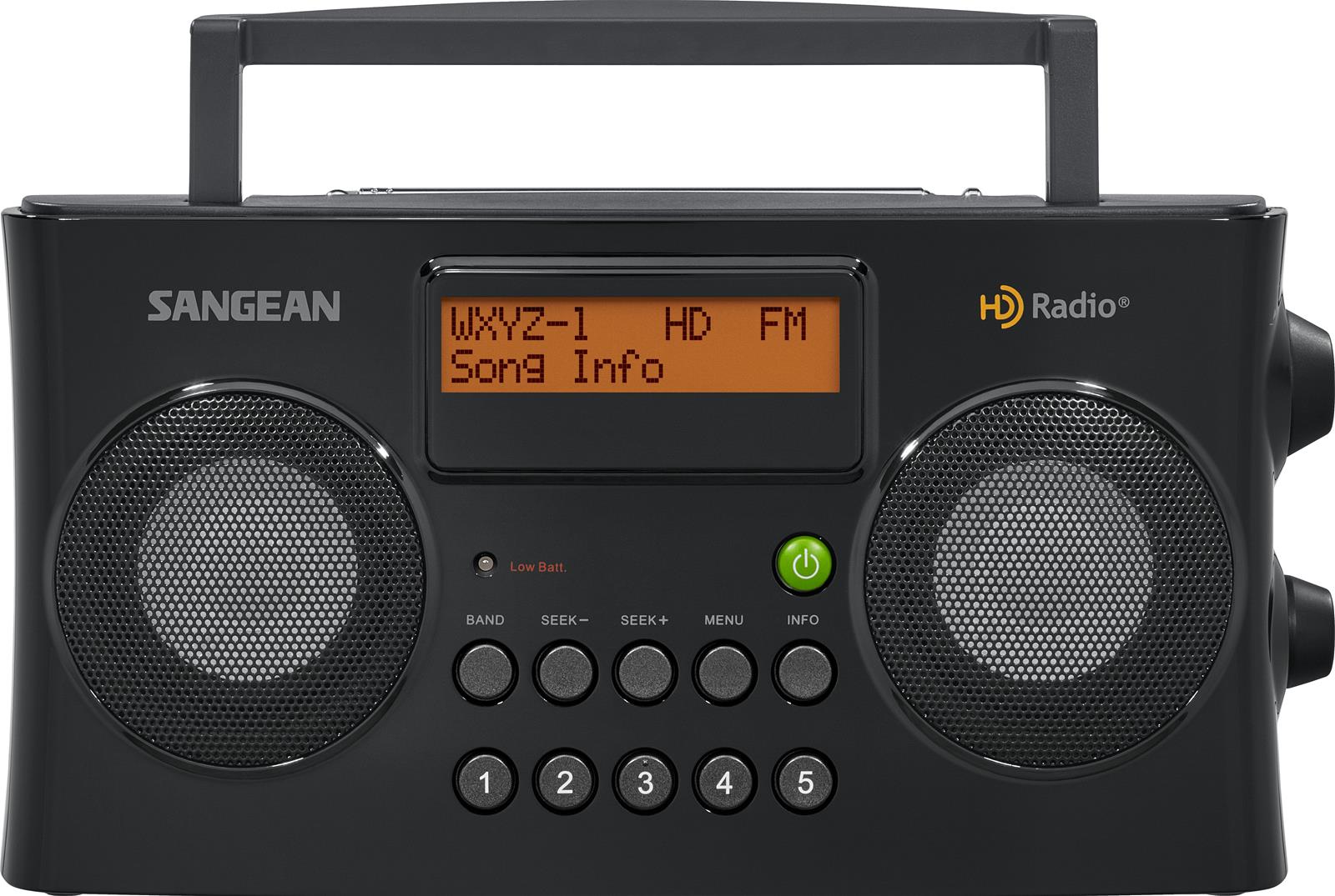 Sangean AM//FM Analog Tuning Radio Excellent Audio /& Reception Tone Control-Blue