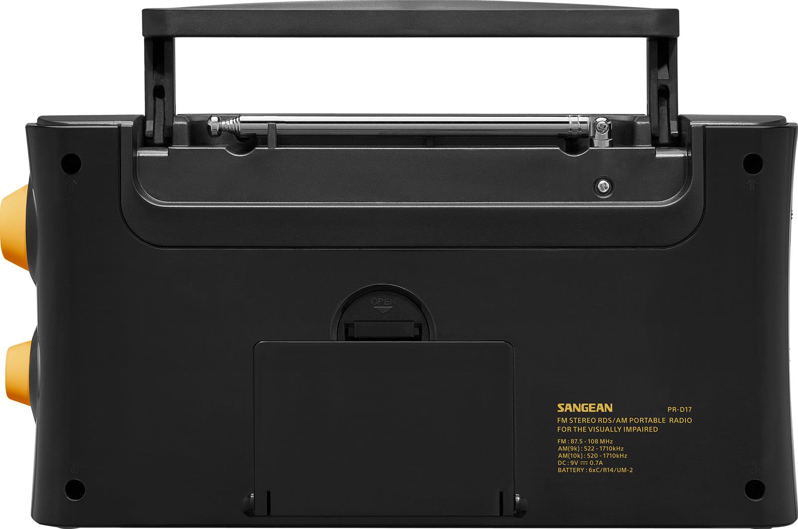 SANGEAN PRD17 Sangean PRD17 Portable Radio for Visually Impaired DX