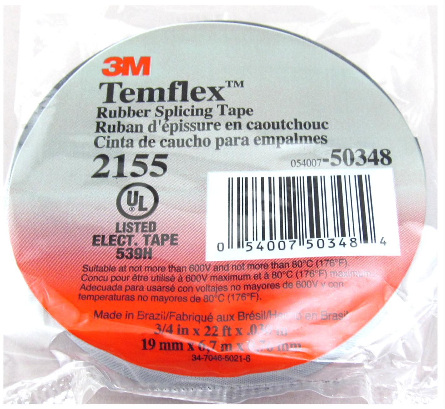 3M 21553/4X22FT 3M Products Temflex 2155 Rubber Splicing Tape DX