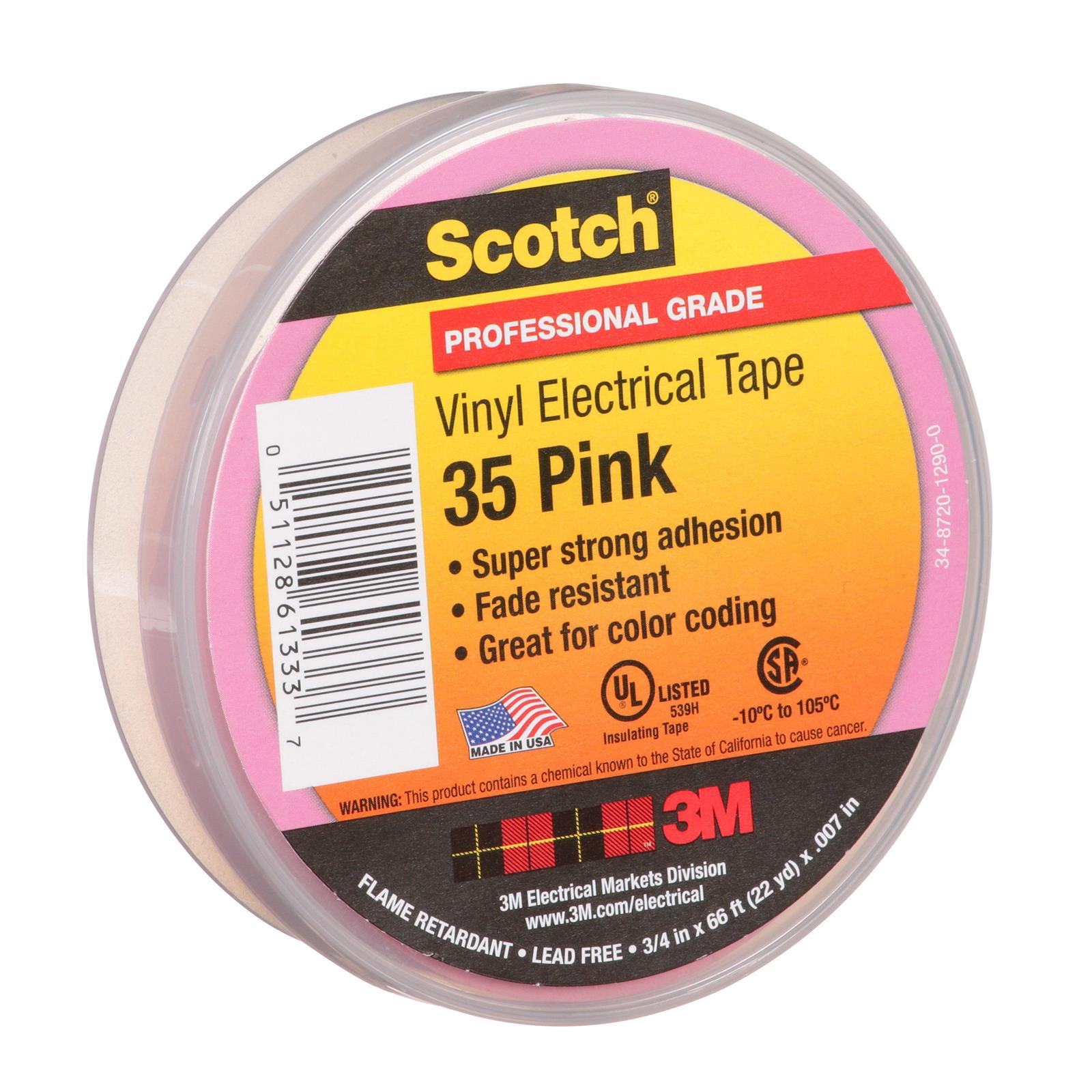 3M 35-3/4X66FT-PK 3M Products Scotch Multi-Colored Premium Vinyl Electrical  Tape