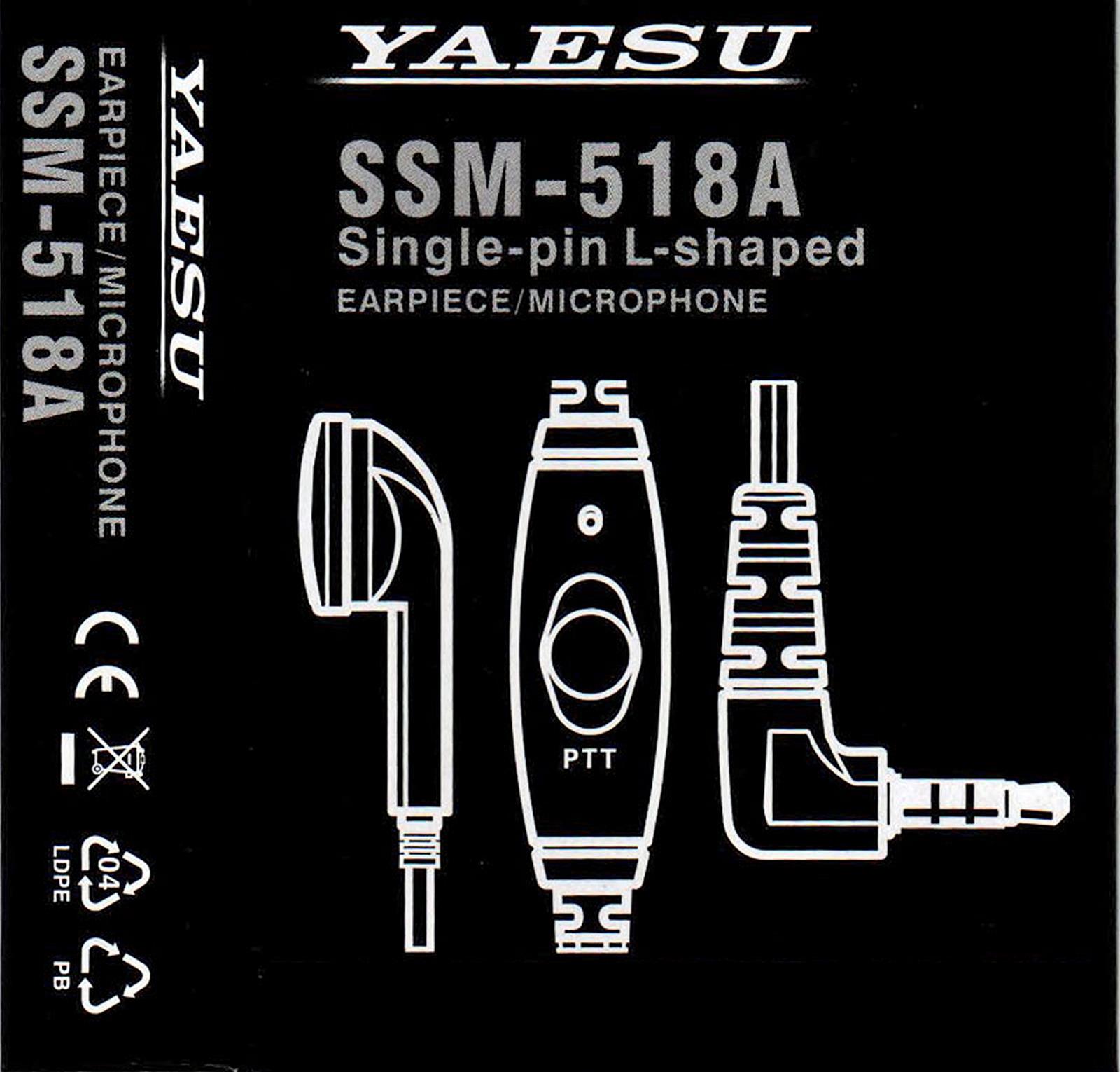 Yaesu SSM518A Yaesu Headsets and EarpieceLapel Microphones DX