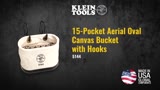 514415-Pocket Aerial Oval Canvas Bucket with Hooks